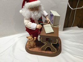 Trim A Santa Online Christmas Cat Computer 17&quot; Figure NOT WORKING no Power Cord - £31.12 GBP