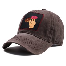 Two Donuts Are Needed Every Day Printing Womens Baseball Cap Outdoors Casual Vin - £86.05 GBP