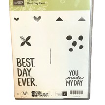 Stampin Up Best Day Ever, You Made My Day Cling Rubber Stamps - £8.51 GBP