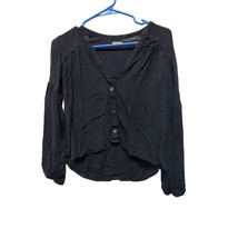 Hollister Size X Small Shirt  Womens Crop Top Black - £7.85 GBP