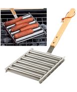 KAYCROWN Hot Dog Roller Stainless Steel Sausage Roller Rack with Extra L... - £23.59 GBP
