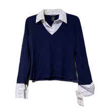 Vintage Coolwear Juniors Blue Long Sleeve Lightweight Sweater Size Mediu... - $14.99