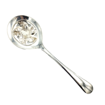 CRANBERRY or tomato pierced server - 8.5&quot; silver-plated SB Italy slotted... - £11.75 GBP
