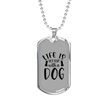Life is Better With a Dog Plain Transparent Necklace Stainless Steel or 18k Gol - £37.15 GBP+