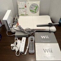 Nintendo Wii Console Bundle Controllers Balance Board Wii Fit Game Manuals WORK - £90.33 GBP