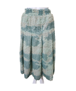 NEW Buru Large Aqua/Gold Party Polka Dot Textured A-Line Pull On Midi Sk... - $1,097.64 MXN