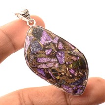 Copper Russian Charoite Handmade Fashion Gemstone Pendant Jewelry 2.30&quot; SA 8175 - £4.84 GBP