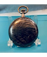 1910 POCKET WATCH 15 JEWELS SILVER NIELLO HUNTER CASE ART NOUVEAU SERVICED - $12,278.00 MXN