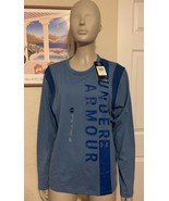 Under Armour UA Women&#39;s  Long Sleeve Blue Logo Shirt Choose  Sz M or XL NWT - $26.99