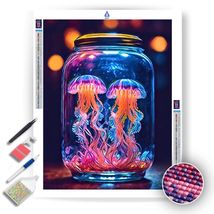 Holographic Jellyfish in a Jar - Diamond Painting Kit - £14.87 GBP+