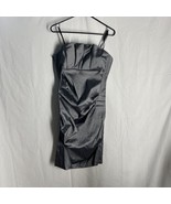 Betsy And Adam: Strapless Cocktail Dress Grey Size 14 - £17.54 GBP