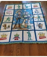 VTG Disney Toy Story Buzz Woody Jacquard Tapestry Woven Throw Blanket 54... - €52,48 EUR
