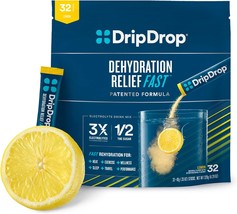 DripDrop Hydration - Electrolyte Powder Packets - Lemon - 32 Count - £48.75 GBP