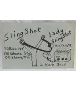 CBC QSL Ham Radio Card Postcard Lady +Sling Shot Okla City OK Ch 618 u K... - $93.89 MXN
