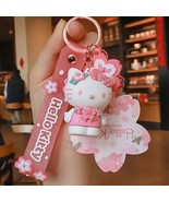 Hello Kitty Sakura Keychain Glitters Sequins Decorative Bell | Kawaii Ca... - $39.59 CAD