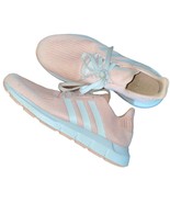 Adidas Swift Three Stripes Running Shoes Barbie Pink with White Sole sz 6.5 - $32.36