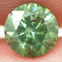 Loose Round Shaped Diamond Real Fancy Green Color I1 Natural Enhanced 0.70 Carat - £379.62 GBP