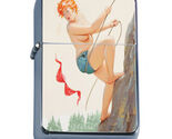 German Pin Up Girls D5 Flip Top Oil Lighter Wind Resistant Flame - $15.79