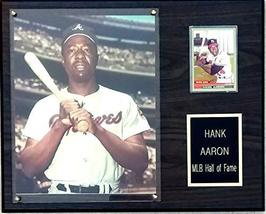 Hank Aaron Atlanta Braves Pose Photo 12x15 Player Plaque - £27.34 GBP