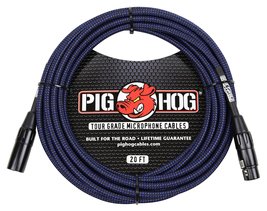 Pig Hog PHM20BRD Black/Red Woven High Performance XLR Microphone Cable, ... - $26.36