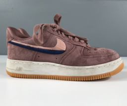 Nike Womens 6.5 Air Force 1 Low &#39;07 LX Smokey Mauve Pink Suede Leather Lace Up - £37.19 GBP