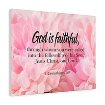 Express Your Love Gifts Bible Verse Canvas God is Faithful 1 Corinthians 1:9 Wal - £82.12 GBP