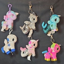 Tokidoki Unicorno Plush Keychain Clip Lot of 6 Mermicorno Sharkbite Ceru... - £40.26 GBP