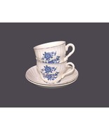 Pair of Wedgwood Royal Blue Ironstone cup and saucer sets made in England. - £43.55 GBP