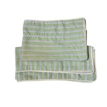 Martha Stewart Everyday 2 Standard Size Striped Green White Pillow Shams VTG - £14.10 GBP