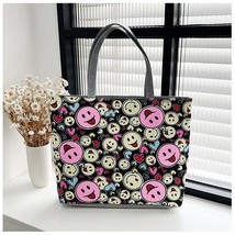 Smiley Face Kawaii Shoulder Bag Women&#39;s Anime Handbag Beach Kids Girls - £4.30 GBP