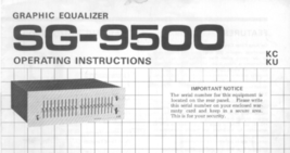 Pioneer SG-9500 Operating Instructions Manual PDF Copy 4G USB Stick - $18.75