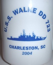 USN US Navy USS Walke DD 723 reunion Charleston SC, 2004 ceramic coffee mug - £11.99 GBP