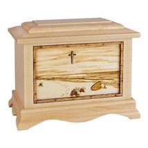 Maple Footprints in the Sand Ambassador Wood Cremation Urn - £298.88 GBP