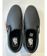 Vans Black Perf Leather Asher Slip On Sneaker Unisex Women&#39;s Size 10.5 M... - £38.89 GBP