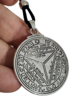 7th Pentacle of Saturn Pendant Key Of Solomon Necklace Beaded Tie Cord Necklace - £7.27 GBP