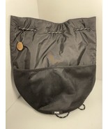 NWT Victoria&#39;s Secret PINK Drawstring Backpack Mesh String Bag Pure Black - £9.58 GBP