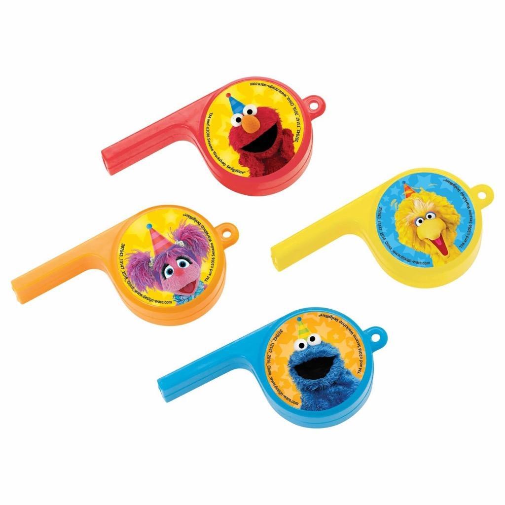 Sesame Street Whistles Birthday Party Favor Toy Supplies Elmo Cookie Mon... - $5.95
