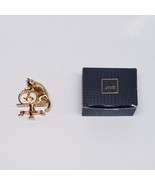 Vintage Avon Cat N&#39; Fishbowl w/Dangling Fish Pin Brooch New In Box Gold ... - $278.27 MXN