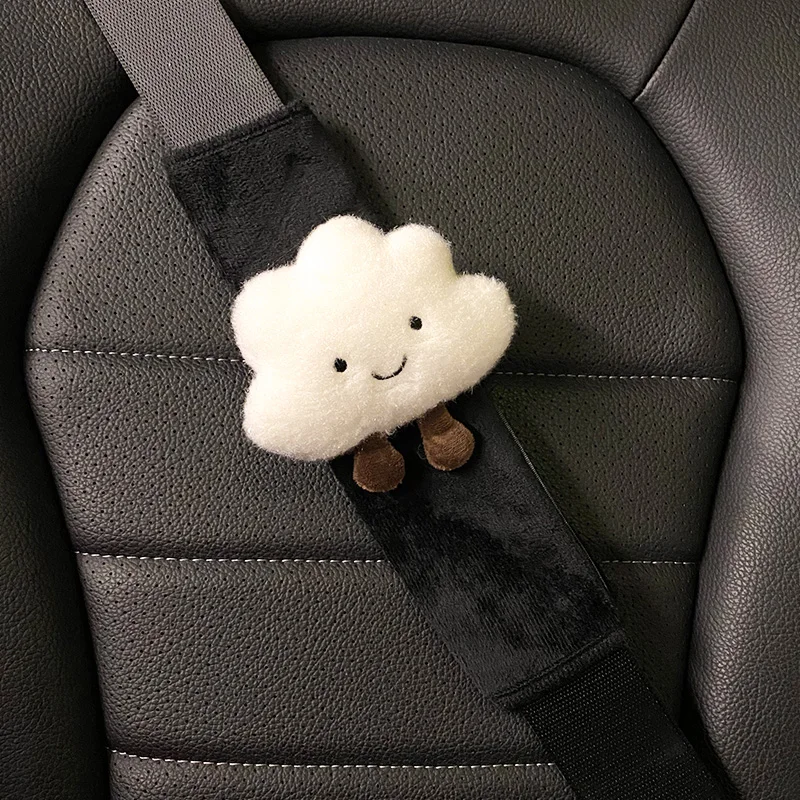 Car Styling Seat Belt Cover Shoulder Strap Harness Cushion Cartoon Cloud Car - £8.80 GBP+