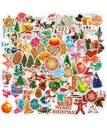 100PCS Christmas Theme Stickers, Non-Repeating Vinyl Waterproof Holiday ... - $10.28