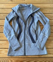 Lululemon Women’s Full zip Define Jacket size 4 Grey Striped BE - $68.31