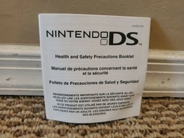 Nintendo DS Health and Safety Precautions Manual Instruction Booklet USA 55878D - £3.78 GBP