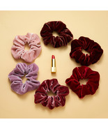 Silk Velvet Handmade French Scrunchie | 2 Inch | Lipstick Collection - $17.99+