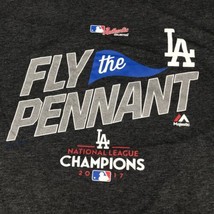 2017 LA Dodgers NL Champions Fly the Pennant MLB Baseball Black T-Shirt ... - $18.49