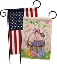 Happy Easter Colourful Basket Eggs - Impressions Decorative USA - Appliq... - £24.75 GBP