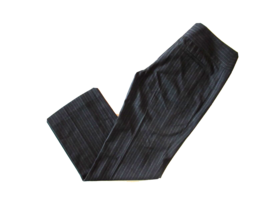 CAbi #634 Black Gray Stripe Wide Waistband Straight Leg Stretch Pants 4 x 30 ½ - £15.01 GBP