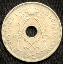 1927 Belgium 25 Centimes Albert I Coin French Text Condition Choice AU - £12.66 GBP