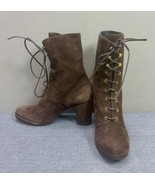 Michele Negri Brown Suede Lace Up Ankle Boots Size 38 IT / 8 US Retails ... - £58.47 GBP