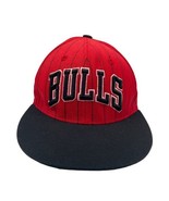 Chicago Bulls Stripe Hat Snapback Black Red Cap Adult NBA Adidas - €15,51 EUR