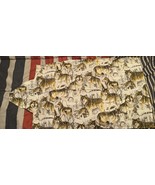 Wolf RUSTIC OUTDOOR NATURE WOODS LODGE CABIN Fabric 26X17 Inch  - $14.04 CAD